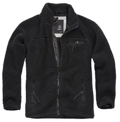 Brandit Herren Teddyfleece Jacket Schwarz/Dunkelgrau
