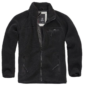 Brandit Herren Teddyfleece Jacket Schwarz/Dunkelgrau