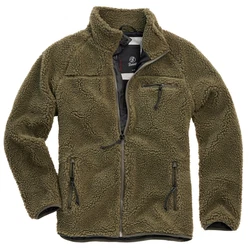 Brandit Herren Teddyfleece Jacket Dunkelgrün/Grün/Braun