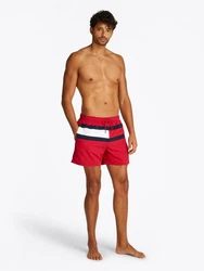 Tommy Hilfiger Swimwear Badeshorts Medium Drawstring Rot/Dunkelrot/Braun
