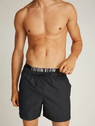 Calvin Klein Swimwear Badeshorts MEDIUM DOUBLE WB schwarz/weiß