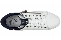 MUSTANG Sneaker Weiß/Creme/Dunkelblau/Rot/Hellgrau/Grau