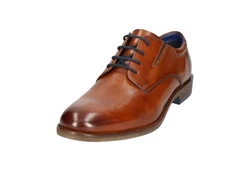 bugatti Schnürschuh Braun/Orange/Hellblau