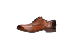 bugatti Schnürschuh Braun/Orange/Hellblau