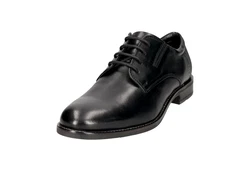 bugatti Schnürschuh Schwarz/Hellblau