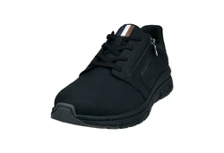 bugatti Schnürschuh Schwarz/Dunkelblau
