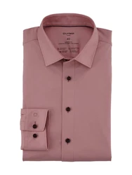 OLYMP Langarmhemd Luxor 24/Seven modern fit Jerseyshirt Lila/Rosa