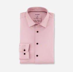 OLYMP Langarmhemd Luxor 24/Seven modern fit Jerseyshirt Lila/Rosa