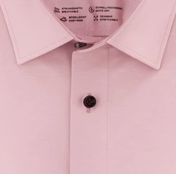 OLYMP Langarmhemd Luxor 24/Seven modern fit Jerseyshirt Lila/Rosa
