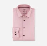 OLYMP Langarmhemd Luxor 24/Seven modern fit Jerseyshirt Lila/Rosa