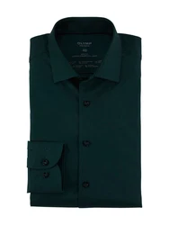 OLYMP Businesshemd Level Five Jerseyshirt Dunkelgrün/Grün/Türkis