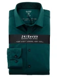 OLYMP Businesshemd Level Five Jerseyshirt Dunkelgrün/Grün/Türkis