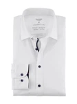 OLYMP Businesshemd 24/7 Level 5 Jersey Blau/Weiß/Dunkelblau/Creme