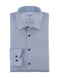 OLYMP Businesshemd 24/7 Level 5 Jersey Blau/Hellblau/Grau/Dunkelblau