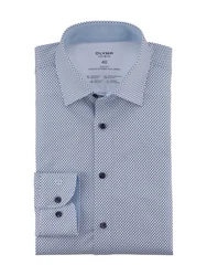 OLYMP Businesshemd 24/7 Level 5 Jersey Blau/Hellblau/Grau/Dunkelblau