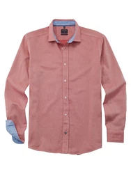 OLYMP Businesshemd Hemd Casual Rosa/Rot/Braun