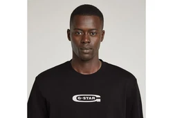 G-STAR T-Shirt Old Skool Logo Schwarz