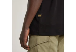 G-STAR T-Shirt Old Skool Logo Schwarz