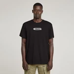 G-STAR T-Shirt Old Skool Logo Schwarz