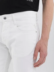 Replay Slim-fit Jeans Anbass Weiß/Creme