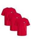 Jack & Jones T-Shirt Corp 3er Pack Rot/Dunkelrot