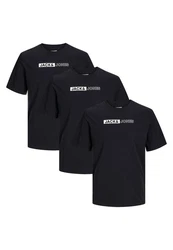 Jack & Jones T-Shirt Corp 3er Pack Schwarz