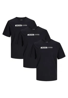 Jack & Jones T-Shirt Corp 3er Pack Schwarz