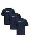 Jack & Jones T-Shirt Corp 3er Pack Dunkelblau Jack & Jones T-Shirt Corp 3er Pack Dunkelblau