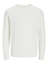 Jack & Jones Strickpullover JJEBASIC KNIT CREW NECK Weiß/Creme/Khaki