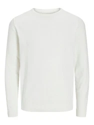 Jack & Jones Strickpullover JJEBASIC KNIT CREW NECK Weiß/Creme/Khaki
