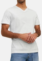 Jack & Jones T-Shirt 3er Pack Organic Basic Grau/Weiß/Hellgrau