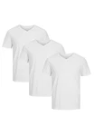 Jack & Jones T-Shirt 3er Pack Organic Basic Grau/Weiß/Hellgrau