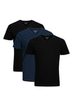 Jack & Jones T-Shirt 3er Pack Organic Basic Dunkelblau