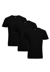 Jack & Jones T-Shirt 3er Pack Organic Basic Schwarz