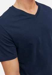 Jack & Jones T-Shirt 3er Pack Organic Basic Dunkelblau/Blau/Hellblau