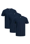 Jack & Jones T-Shirt 3er Pack Organic Basic Dunkelblau