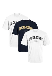 Jack & Jones T-Shirt Caleb Varsity Blau/Gold/Dunkelblau/Rot