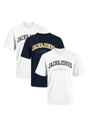 Jack & Jones T-Shirt Caleb Varsity Blau/Gold/Dunkelblau/Rot