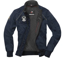 Bogotto Allwetterjacke Boston Motorrad Textiljacke Blau/Hellblau/Dunkelblau