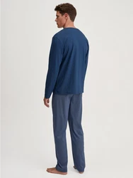 CALIDA Pyjama Special Herren Blau/Dunkelblau/Grau/Hellblau