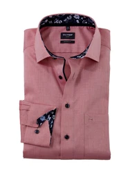 OLYMP Hemd Rot/Rosa/Lila
