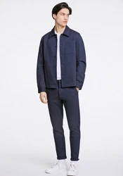 LINDBERGH Hemdjacke Oberhemd Dunkelblau/Hellblau/Blau