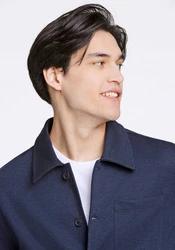 LINDBERGH Hemdjacke Oberhemd Dunkelblau/Hellblau/Blau