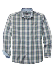OLYMP Businesshemd Casual Hellblau/Türkis/Blau/Grau