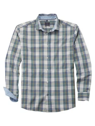 OLYMP Businesshemd Casual Hellblau/Türkis/Blau/Grau