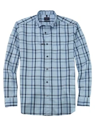 OLYMP Businesshemd Hemd Casual Hellblau/Blau/Dunkelblau