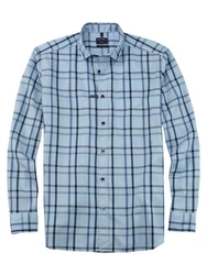 OLYMP Businesshemd Hemd Casual Hellblau/Blau/Dunkelblau