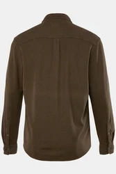 JP1880 Businesshemd Piqu-Hemd Langarm Kentkragen Dunkelgrün/Khaki/Braun/Grau