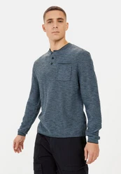 camel active Henleyshirt Hellblau/Grau/Dunkelblau/Blau