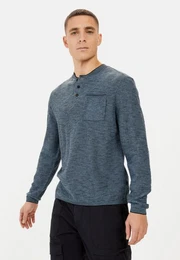 Henleyshirt aus einem Baumwollmix